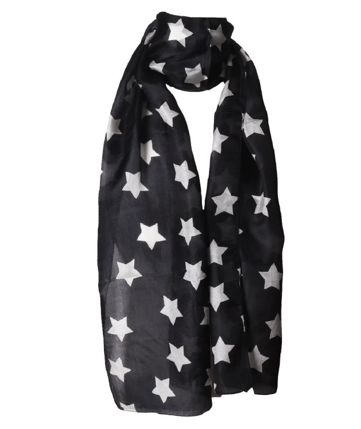 Zijden sjaaltje met sterren print
