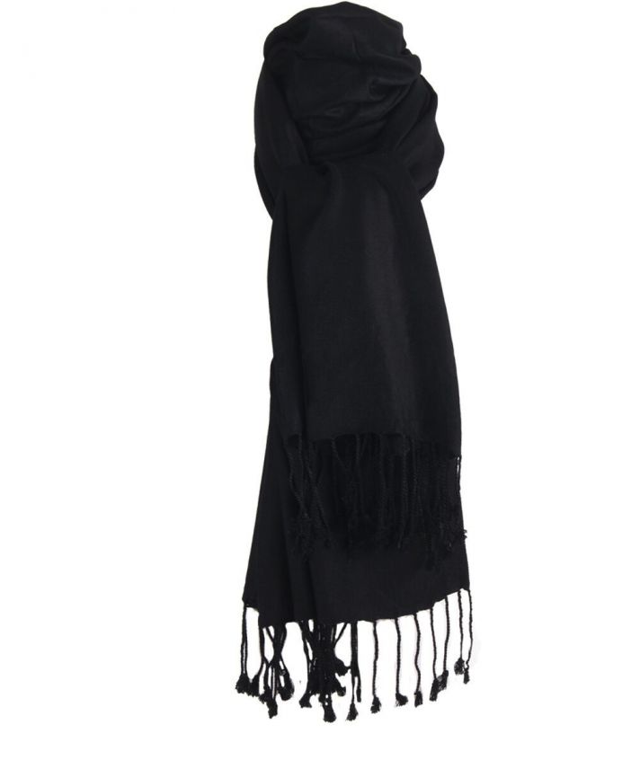 Zwarte pashmina sjaal