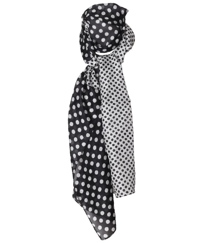 Zijden sjaaltje met polkadots