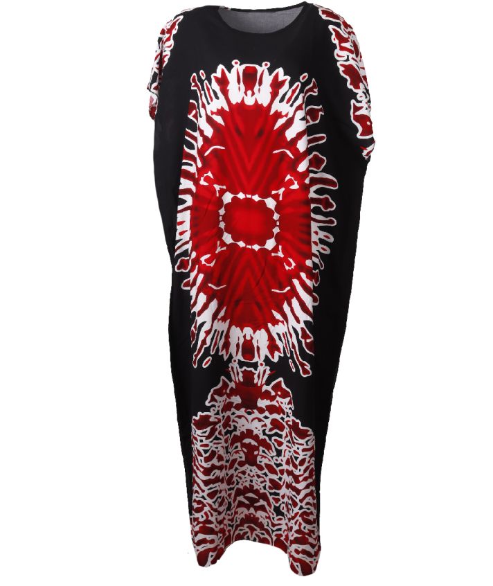 Lange koeldragende kaftan in zwart