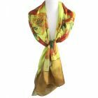 Zijde-blend sjaal met afbeelding van ''Zonnebloemen''