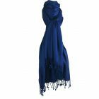 Kobaltblauwe pashmina sjaal