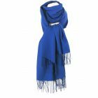 Soepelvallende effen blauwe pashmina sjaal