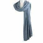 Kasjmier-blend sjaal/omslagdoek in licht-jeansblauw