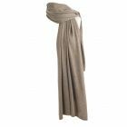 Kasjmier-blend sjaal/omslagdoek in taupe
