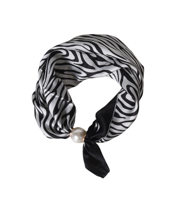 Zebra sjaaltje met parel
