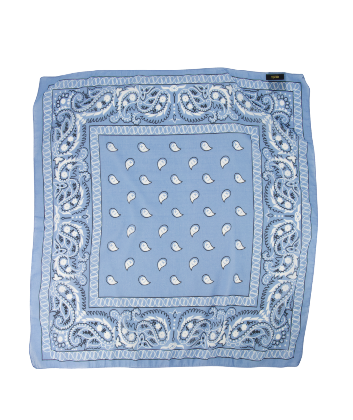 Zijde-blend bandana sjaal in denimblauw