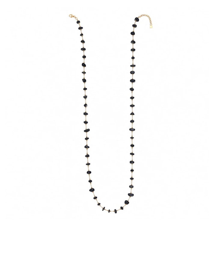 Lange ketting met glaskralen