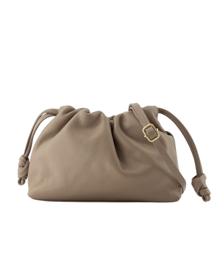 Arela leren handtas in taupe