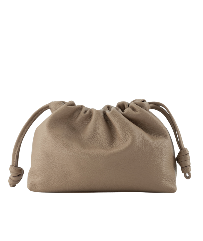 Arela leren handtas in taupe
