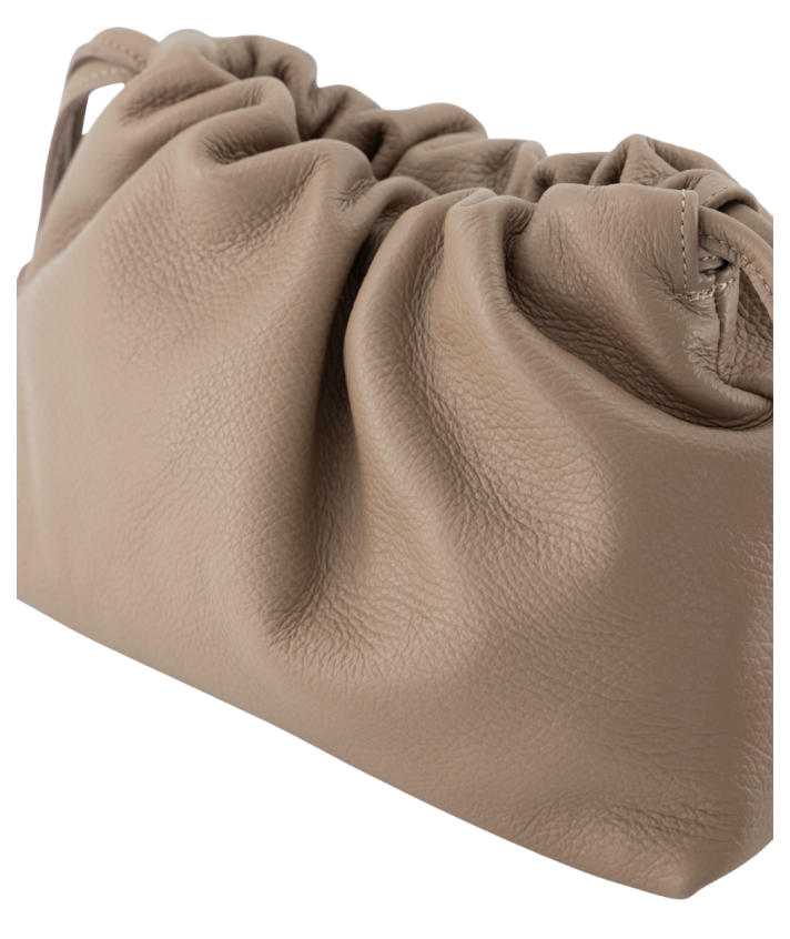 Arela leren handtas in taupe