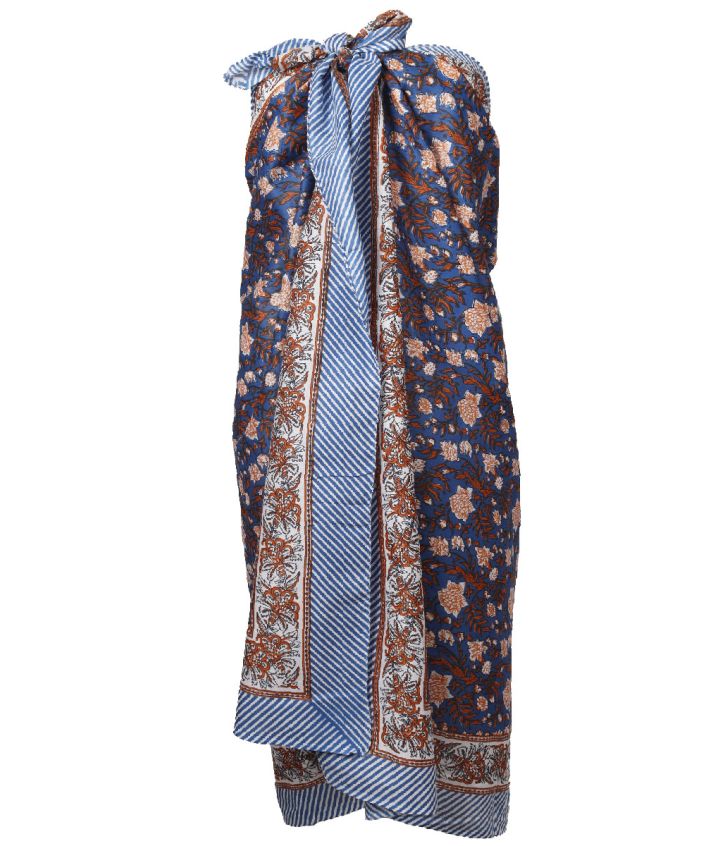 Ariane sarong in jeansblauw