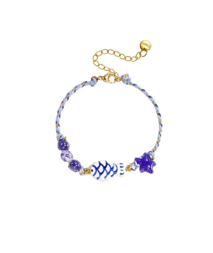 Gevlochten Touw armbandje met kralen
