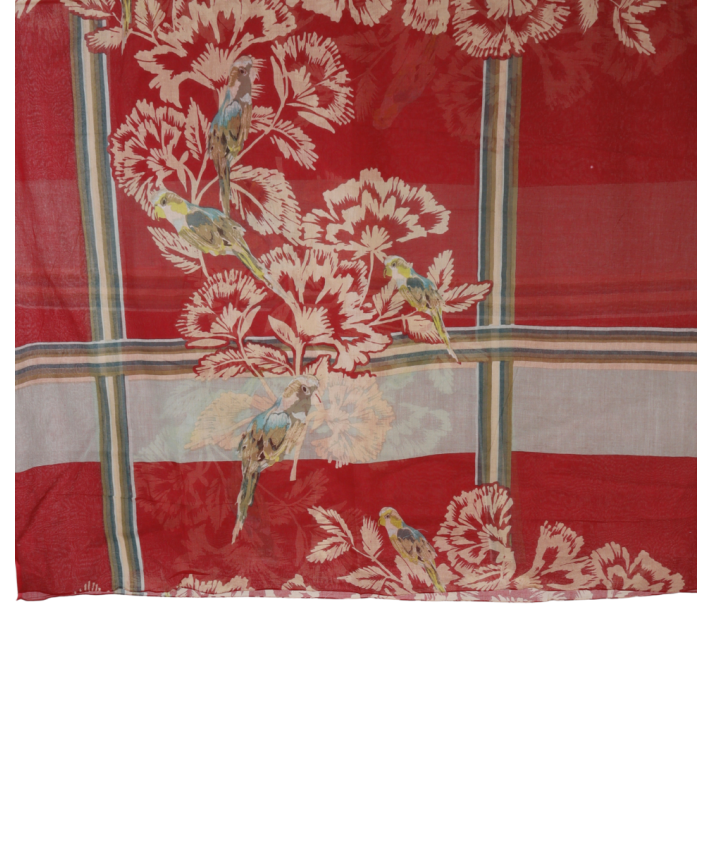 Sarong in rood met bloemenprint