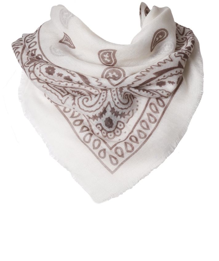 Klassieke bandana sjaal in ivoor