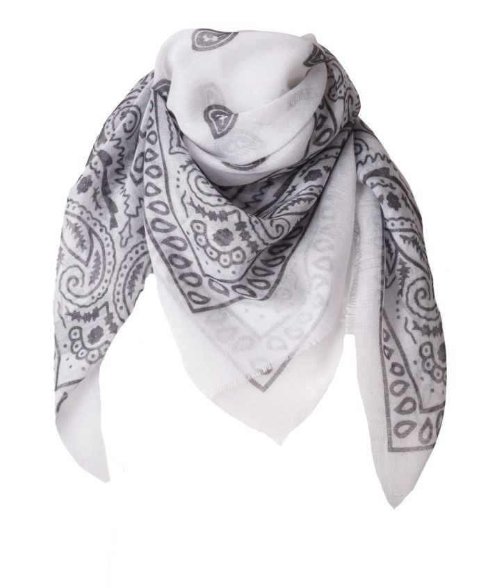 Klassieke bandana sjaal in zwart-wit