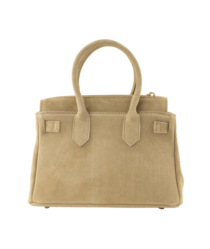 Jessa suède handtas in beige