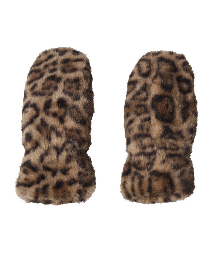 Leopard kunstbont wanten