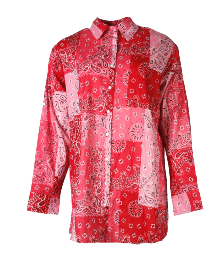 Blouse met bandana print