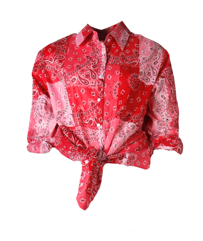 Blouse met bandana print