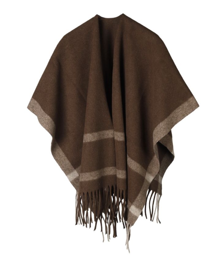 Omslagdoek/cape met grote ruit