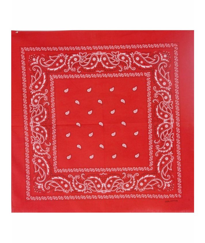 Bandana / boerenzakdoek met klassieke paisley print in rood