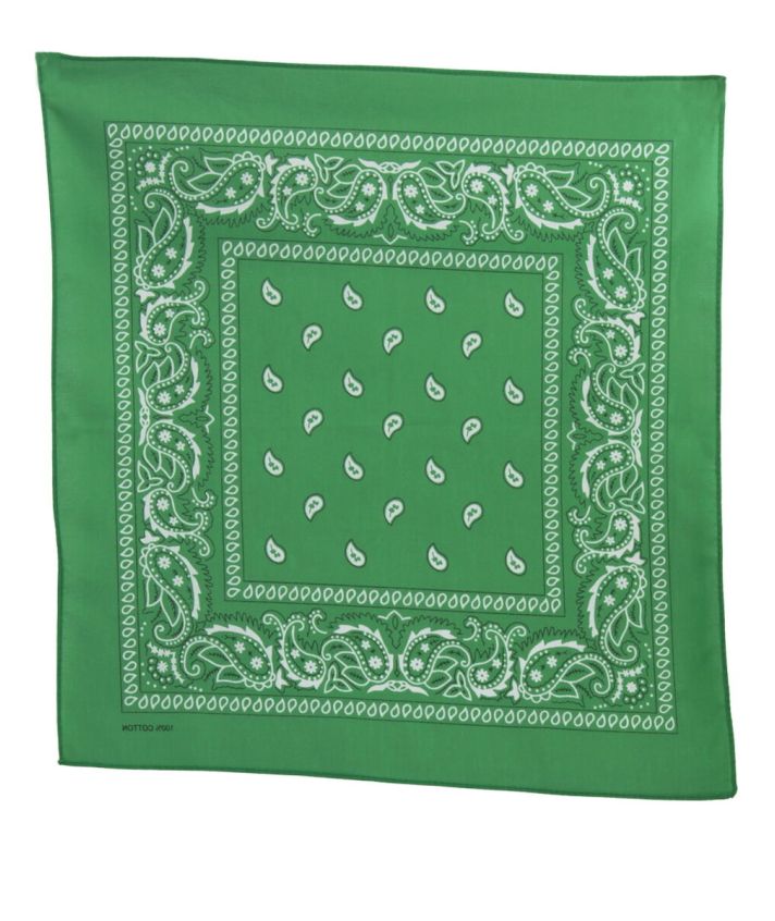 Bandana / boerenzakdoek met klassieke paisley print in biljartgroen