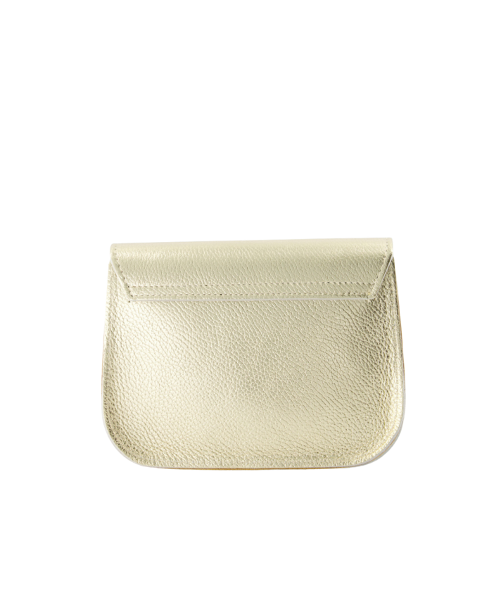 Claire metallic crossbody lederen tas