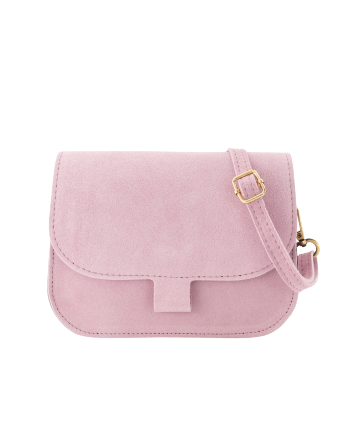Claire crossbody suède tas in roze