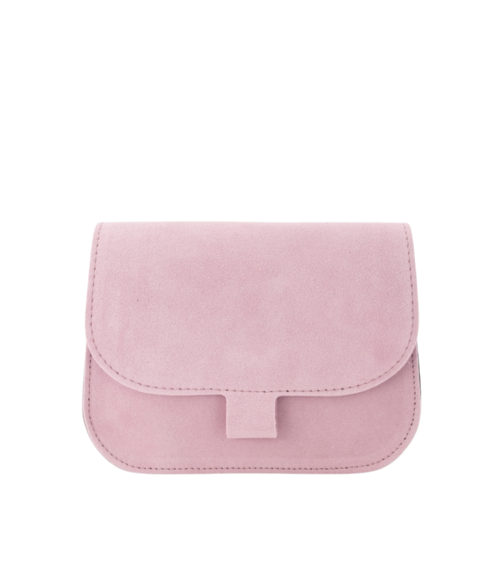 Claire crossbody suède tas in roze