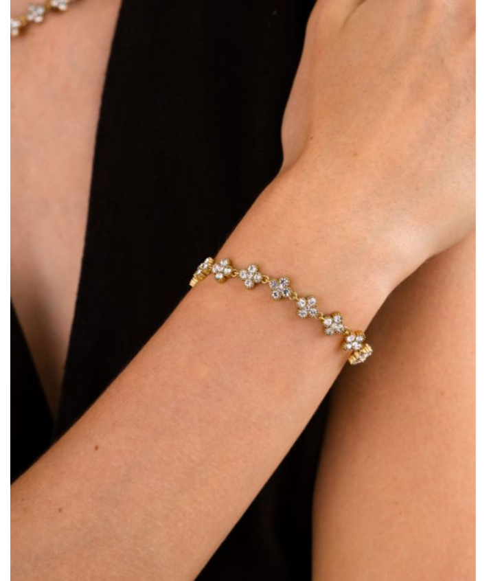 Clover armband met strass