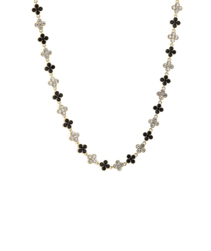 Clover halsketting met strass 