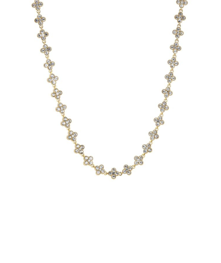 Clover halsketting met strass 