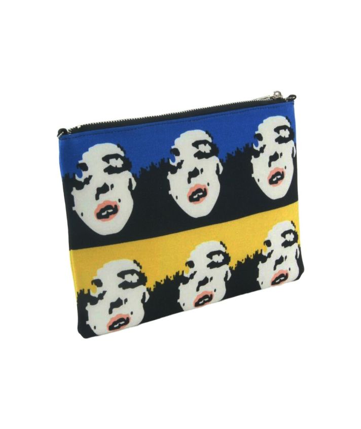 Clutch met pop-art print