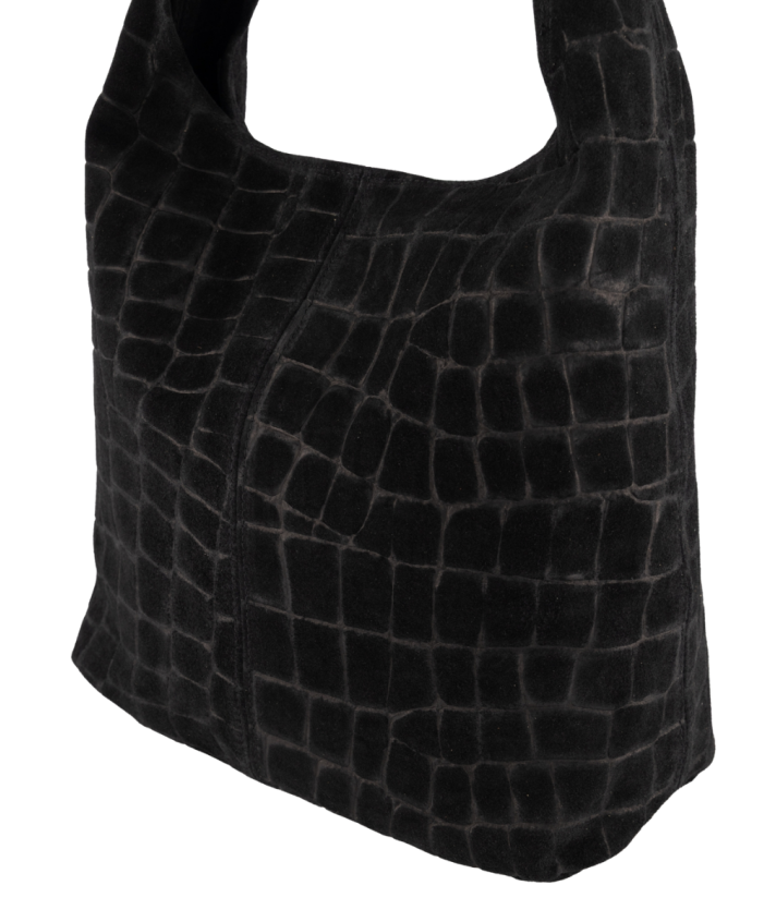 Suède croco shopper