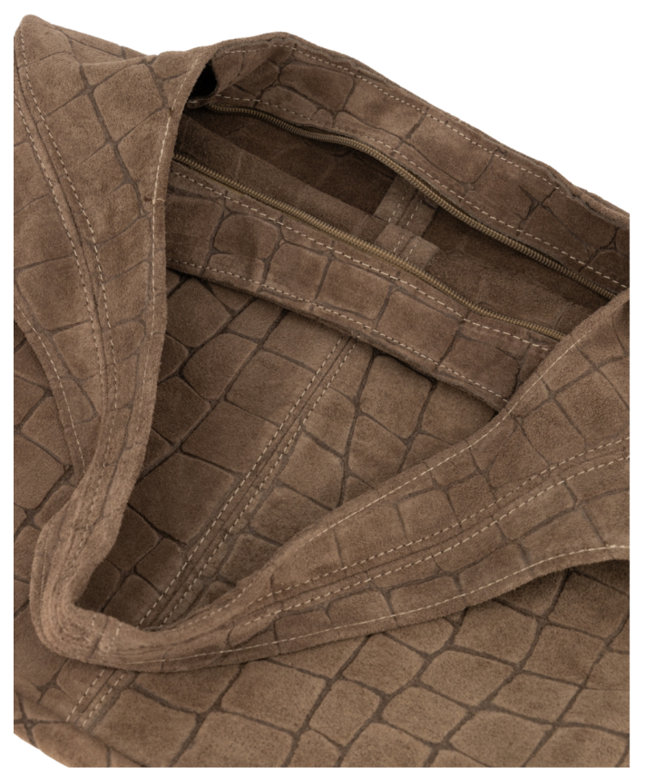 Suède croco shopper