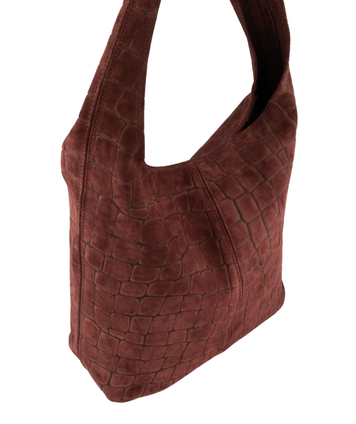 Suède croco shopper