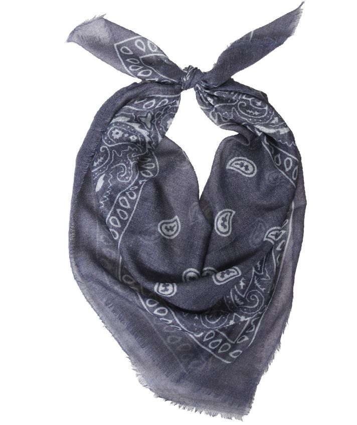 Klassieke bandana sjaal in donkerblauw