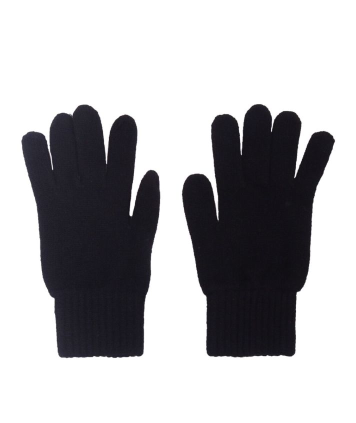 Fijn gebreide marineblauwe 100% kasjmier handschoenen