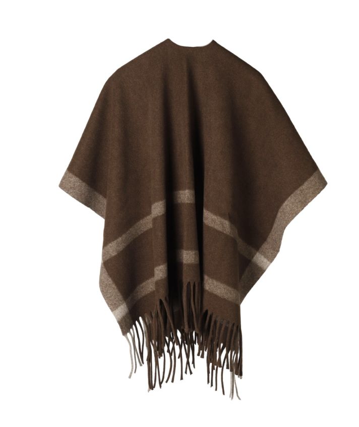 Omslagdoek/cape met grote ruit