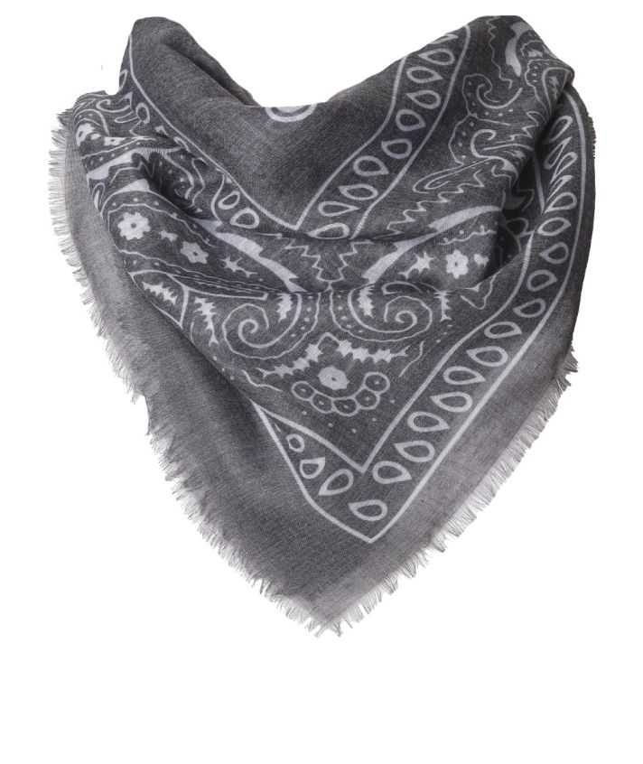 Klassieke bandana sjaal in donkergrijs