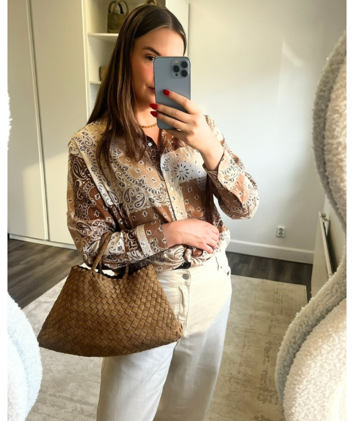 Jazzy gevlochten suède handtas