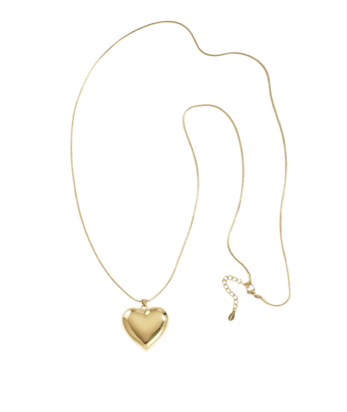 Goudkleurige ketting met hart
