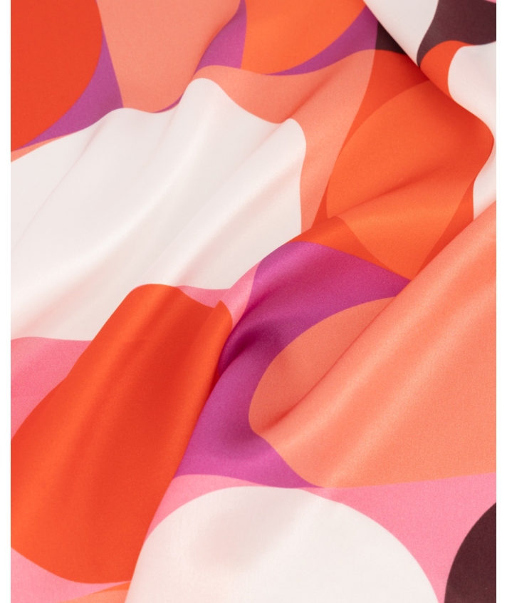 Zijden sjaaltje met grafisch design in roze