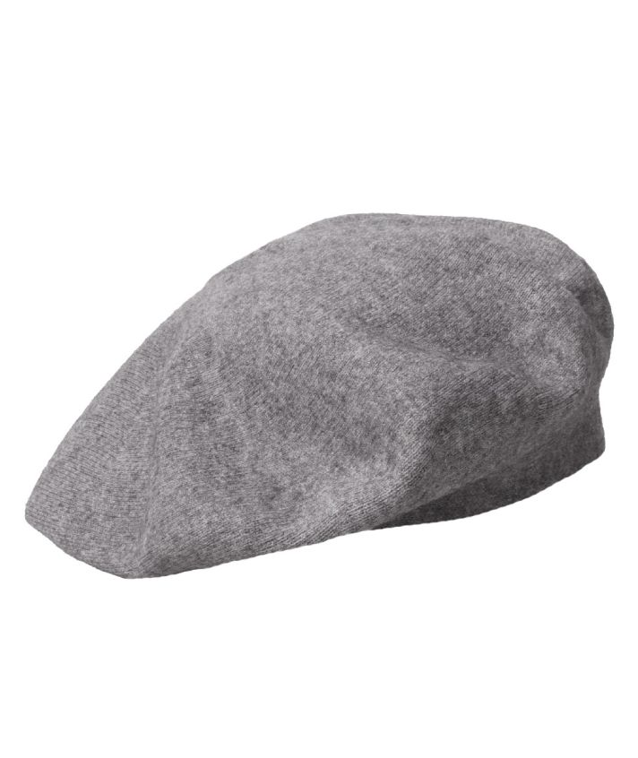 Zachte rekbare tricot baret in grijs