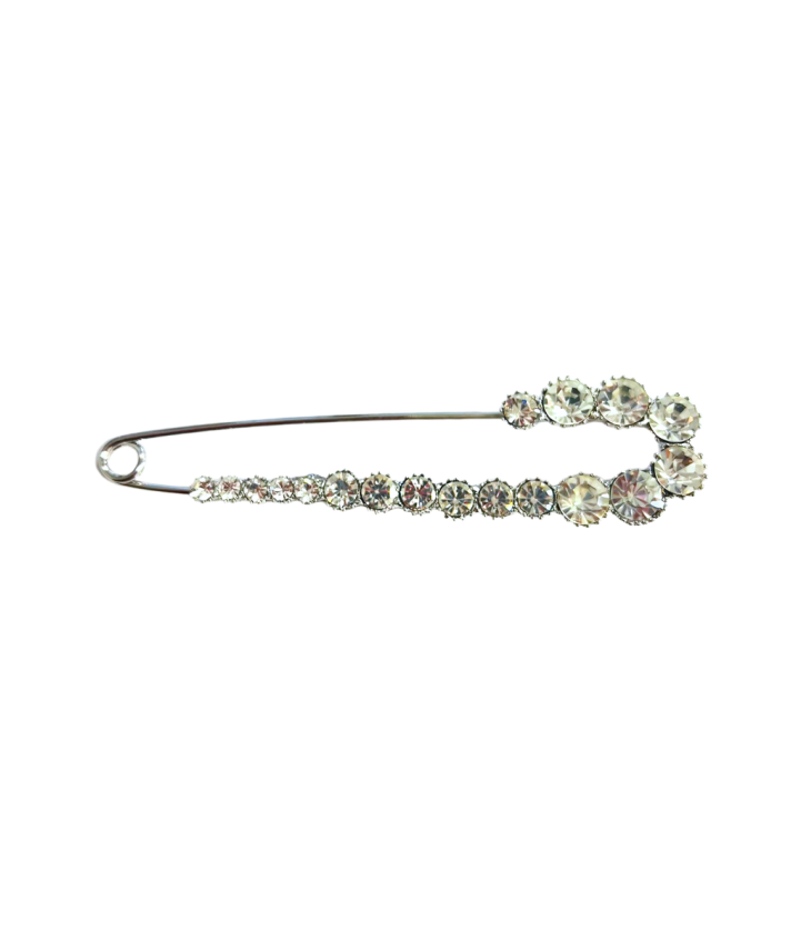 Grote broche speld met strass