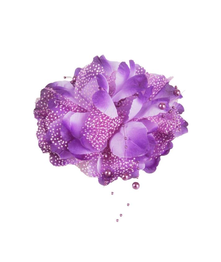 Haarbloem / corsage in paars en lila