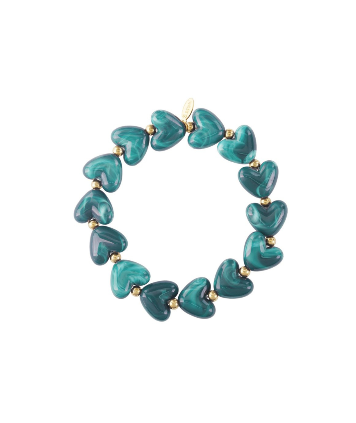 Hartjes armband met kralen