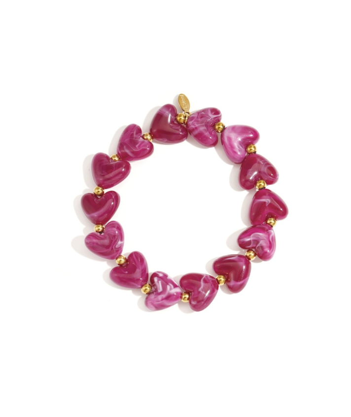 Hartjes armband met kralen