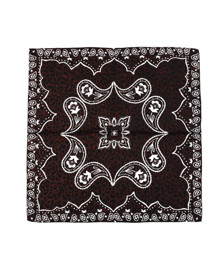 Satijn bandana sjaaltje met luipaardprint
